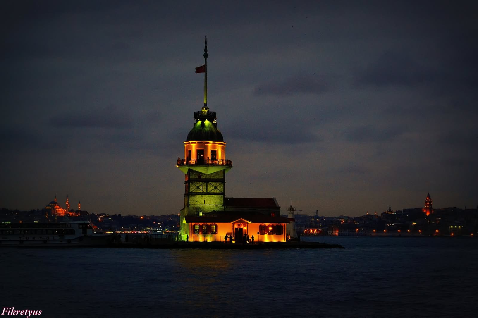 Maiden's Tower At Night Picture