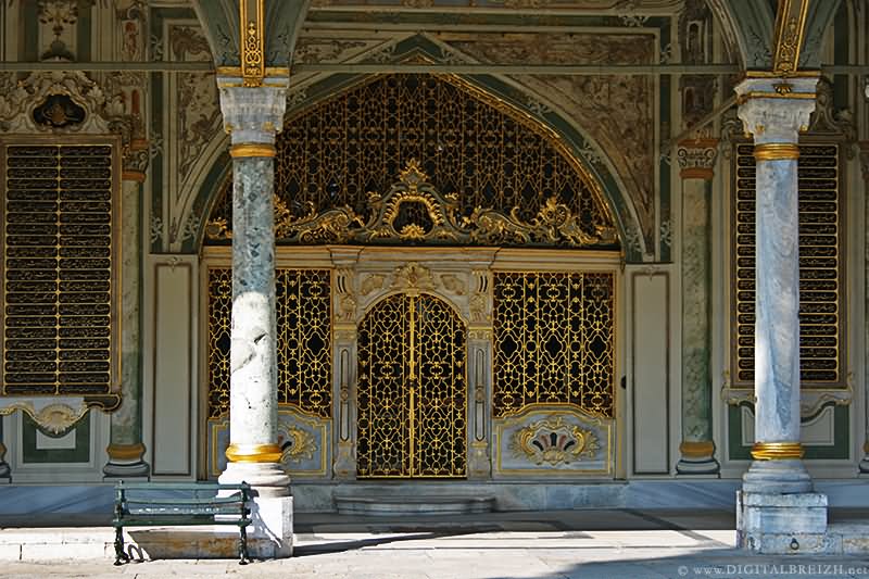 Main Entrance To The Audience Chamber Inside The Topkapi Palace In Istanbul