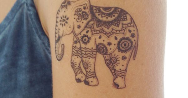 Mandala Indian Elephant Tattoo Design For Half Sleeve