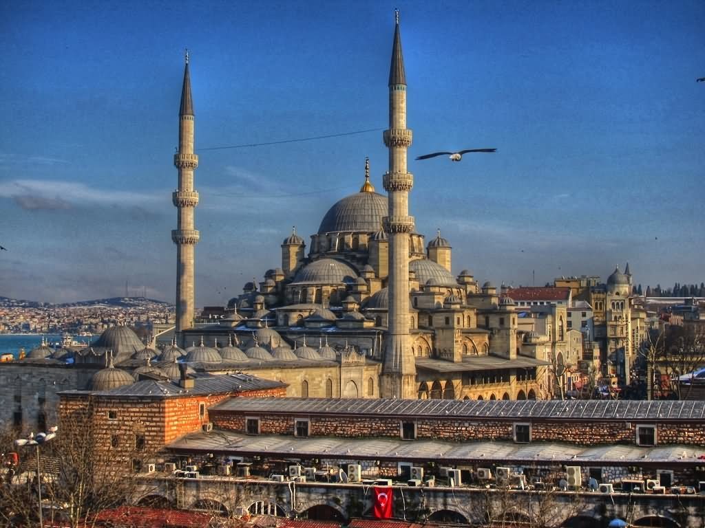 Minarets Of The Yeni Cami Mosque In Istanbul