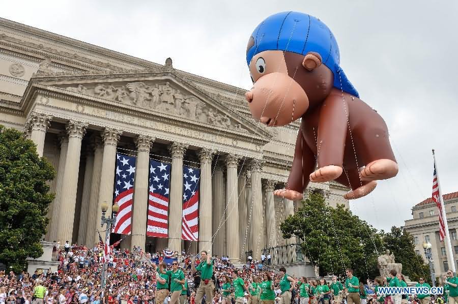 Monkey Balloon At The USA Independence Day Parade