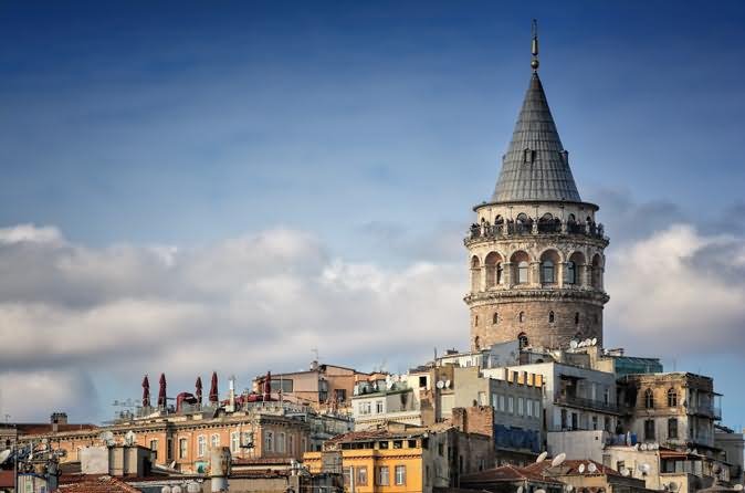 Morning View Of The Galata Tower In Istanbul