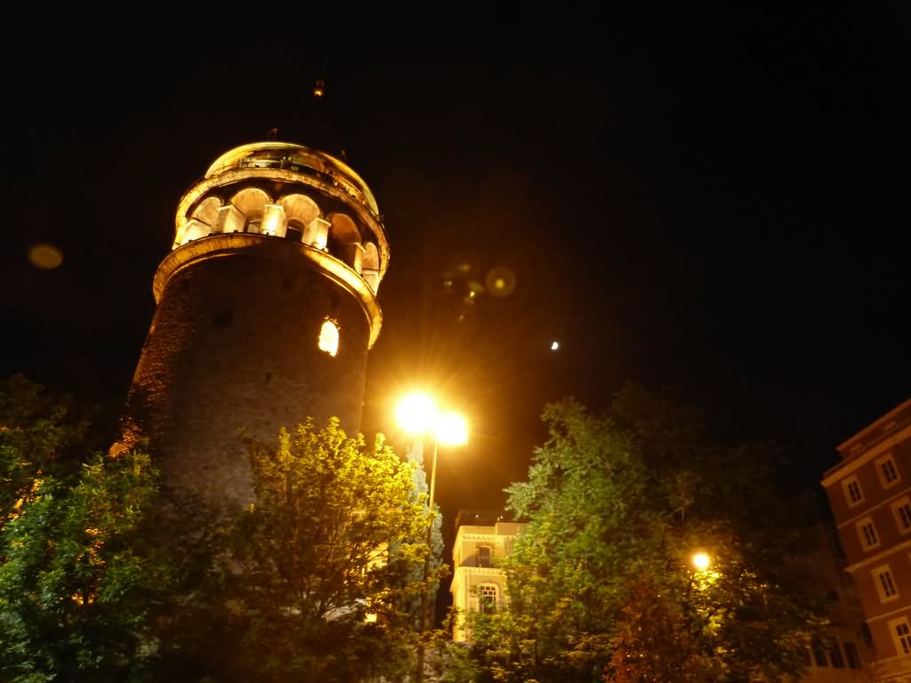 Night Picture Of Galata Tower