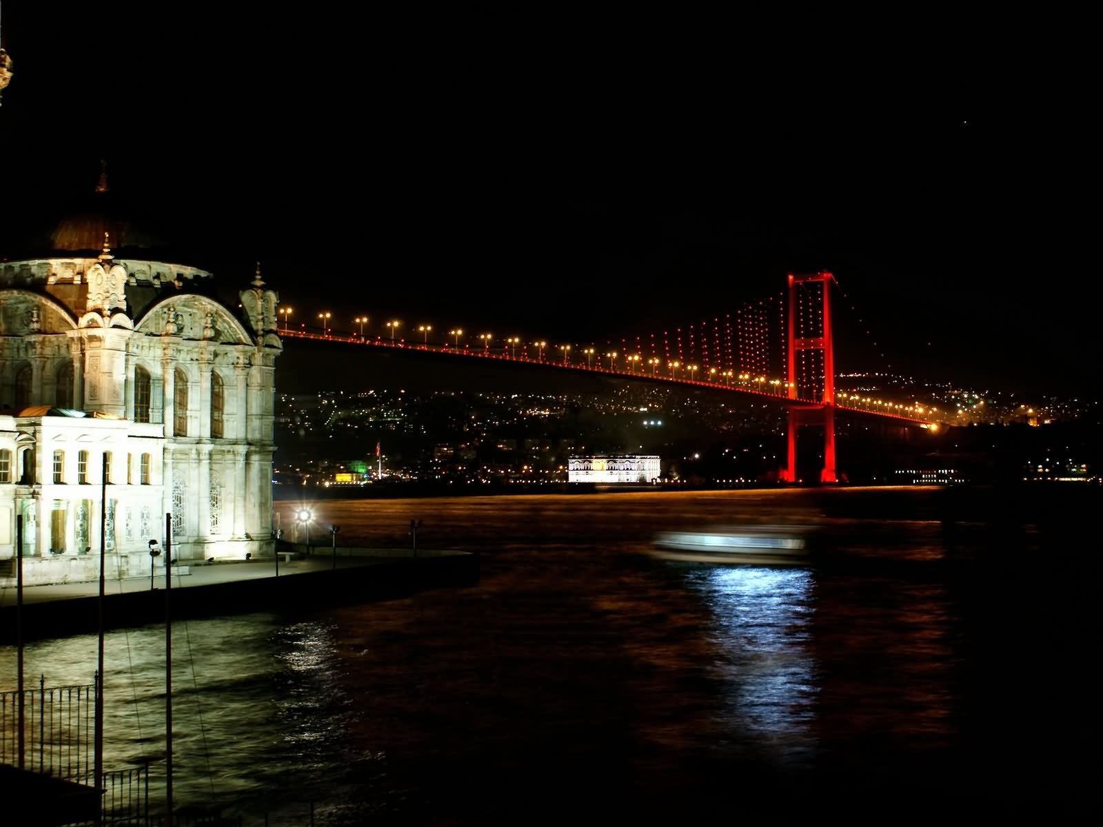 Night Picture Of The Bosphorus Bridge, Istanbul