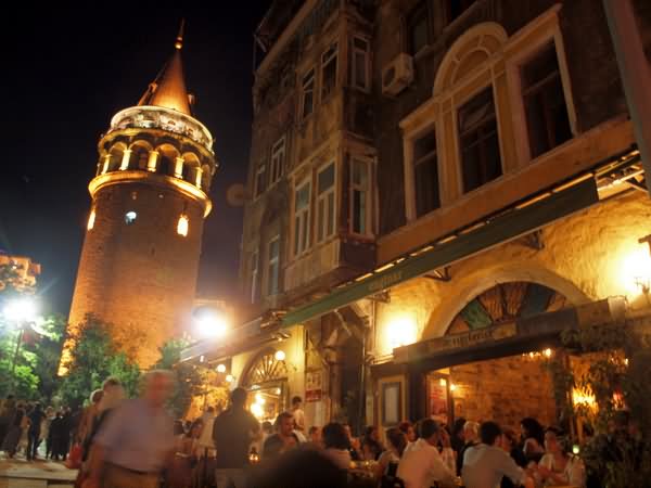 Night Picture Of The Galata Tower