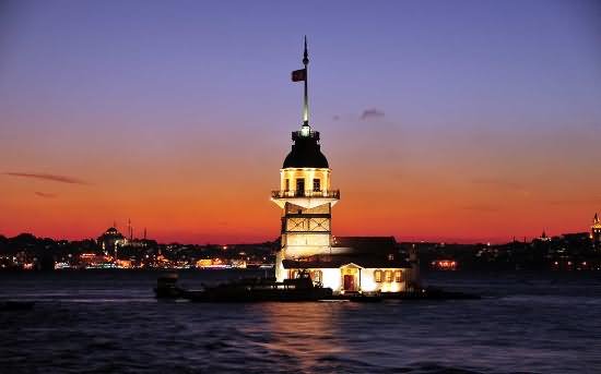 Photo Of Maiden's Tower At Sunset