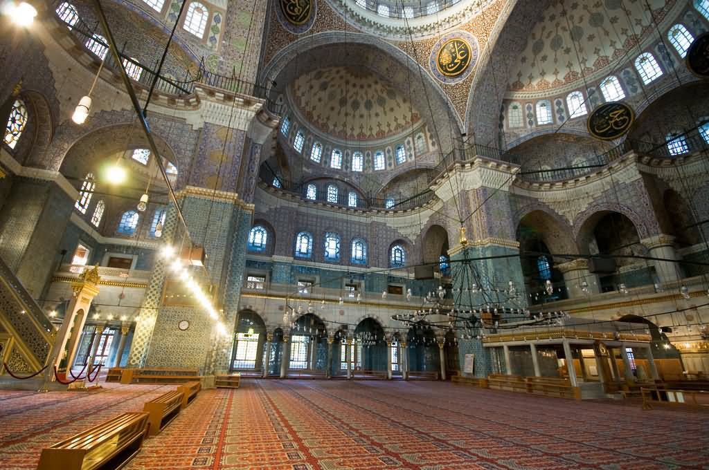 Prayer Hall Inside The Yeni Cami Mosque