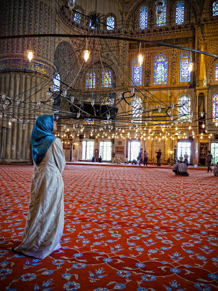 Prayers Inside The Blue Mosque