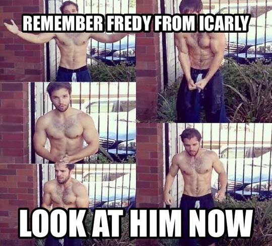 Remember Fredy From Icarly Funny Muscle Meme Picture