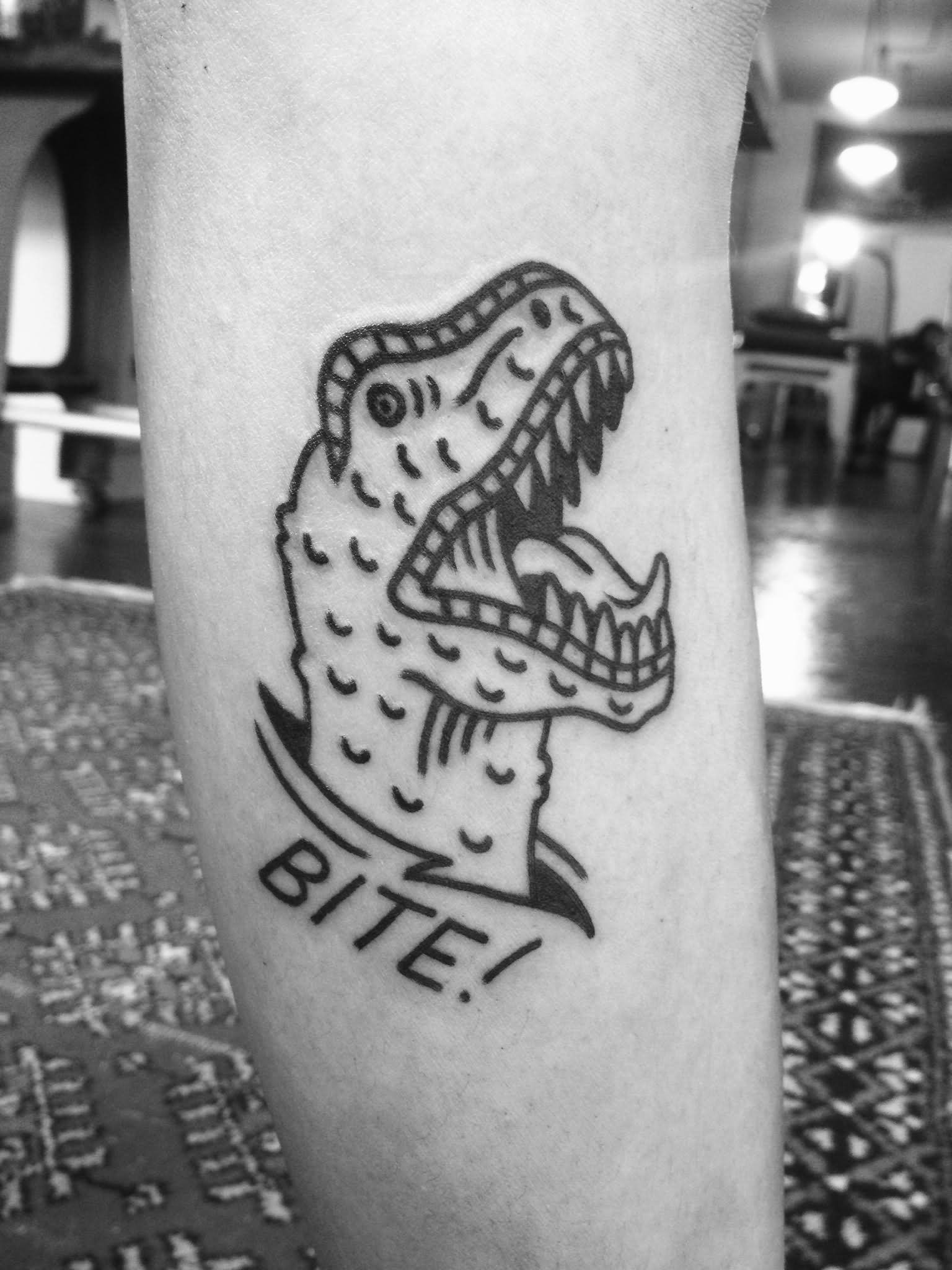 Ripped Skin Dinosaur Tattoo Picture