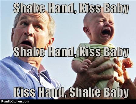 Shake Hand Kiss Baby Kiss Hand Shake Baby Funny George Bush Meme Photo