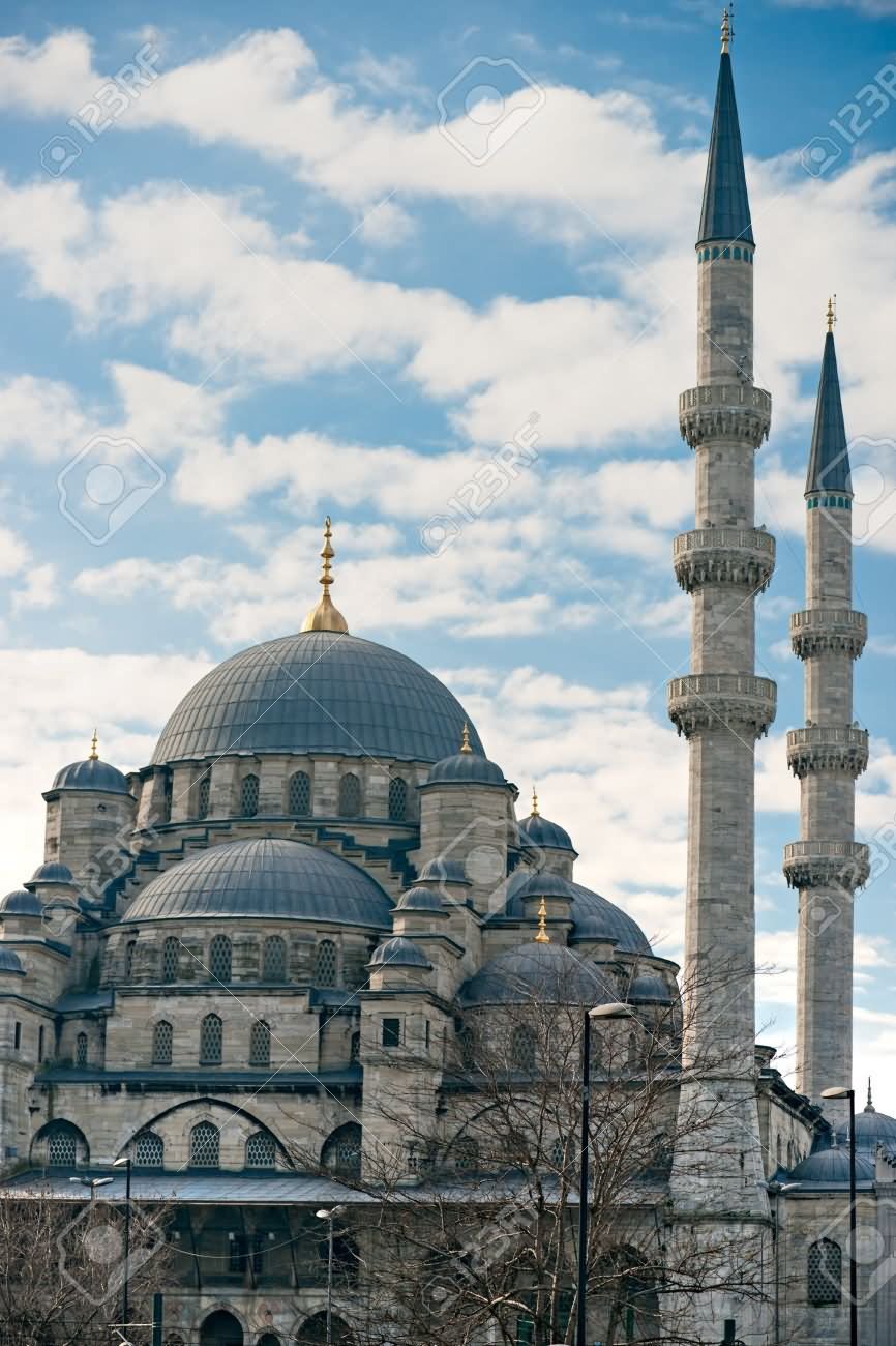 Side View Of The Minarets And The Yeni Cami Mosque