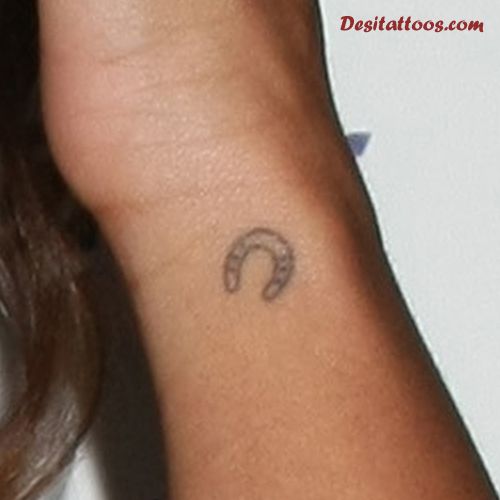 Simple Small Horseshoe Tattoo On Wrist