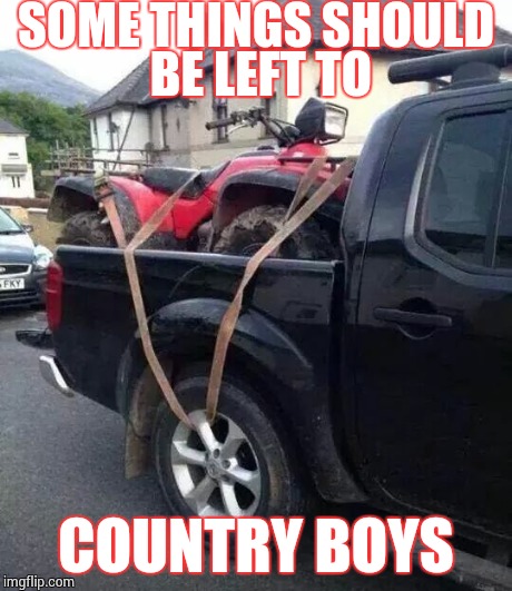 Some Things Should Be Left To Country Boys Funny Redneck Meme Image