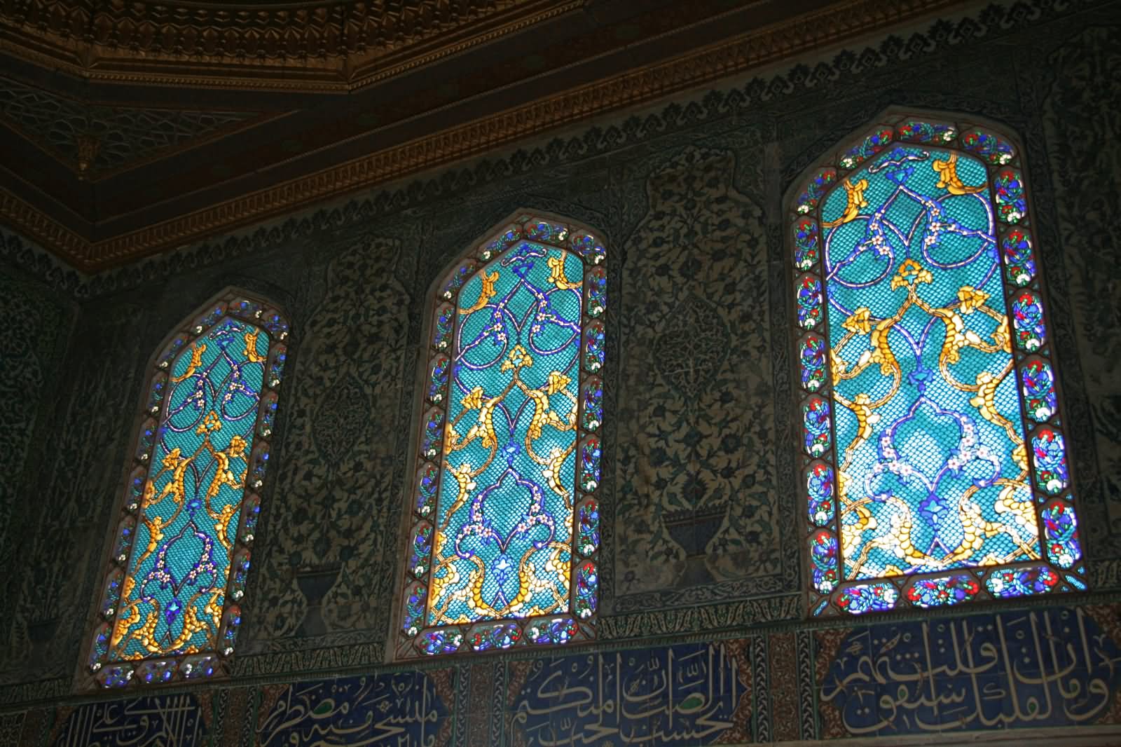 Stained Glass Windows Inside The Topkapi Palace, Istanbul