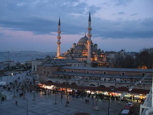 Sunset View Image Of The Yeni Cami Mosque