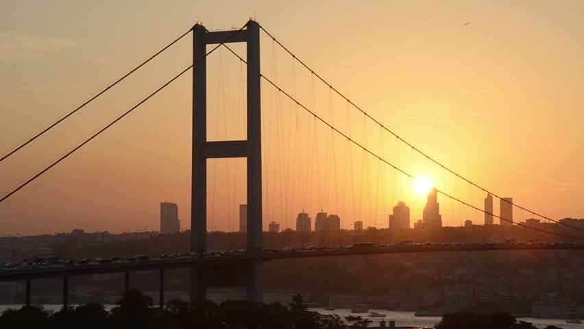 Sunset View Of Bosphorus Bridge