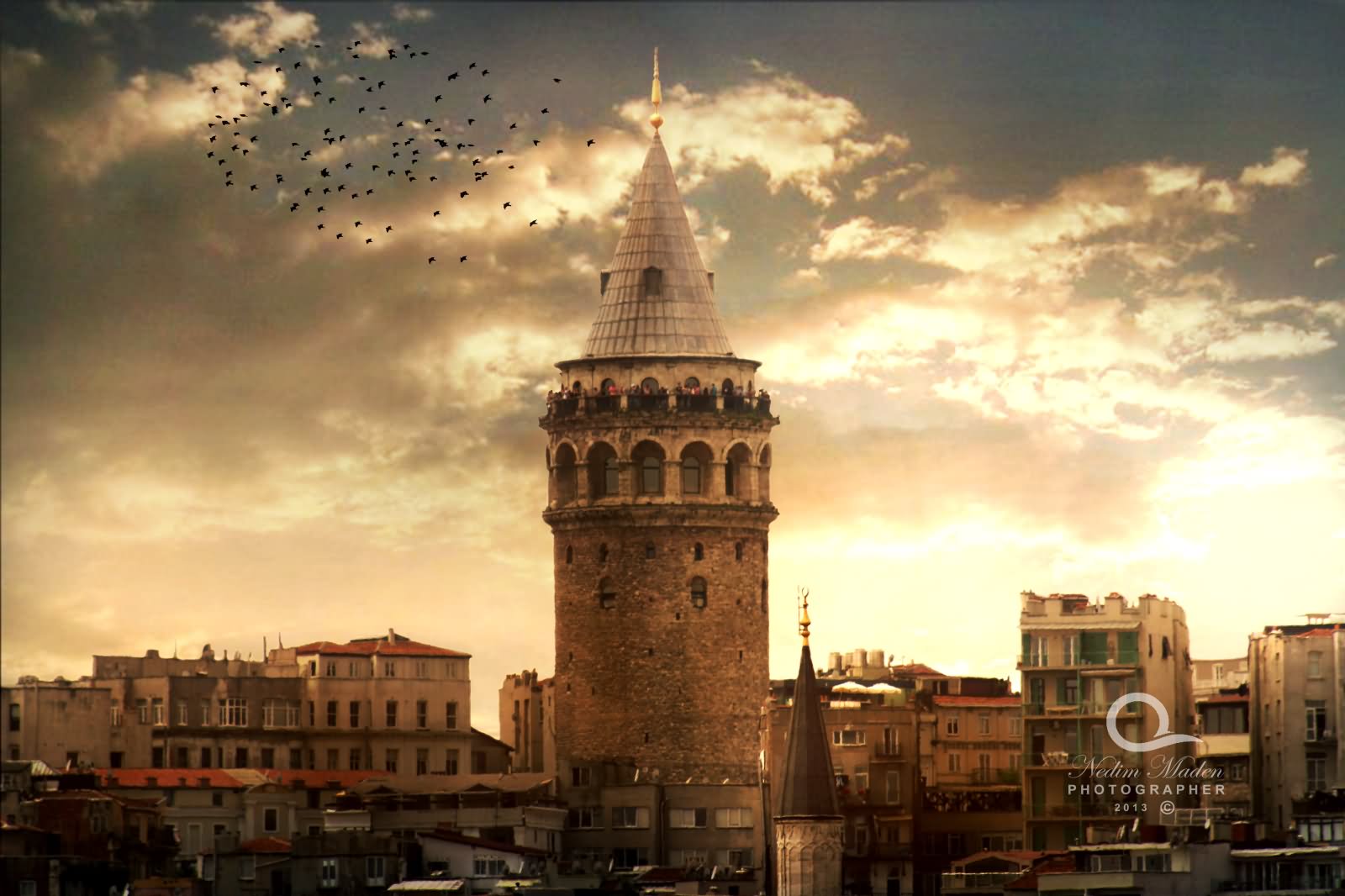 Sunset View Of The Galata Tower