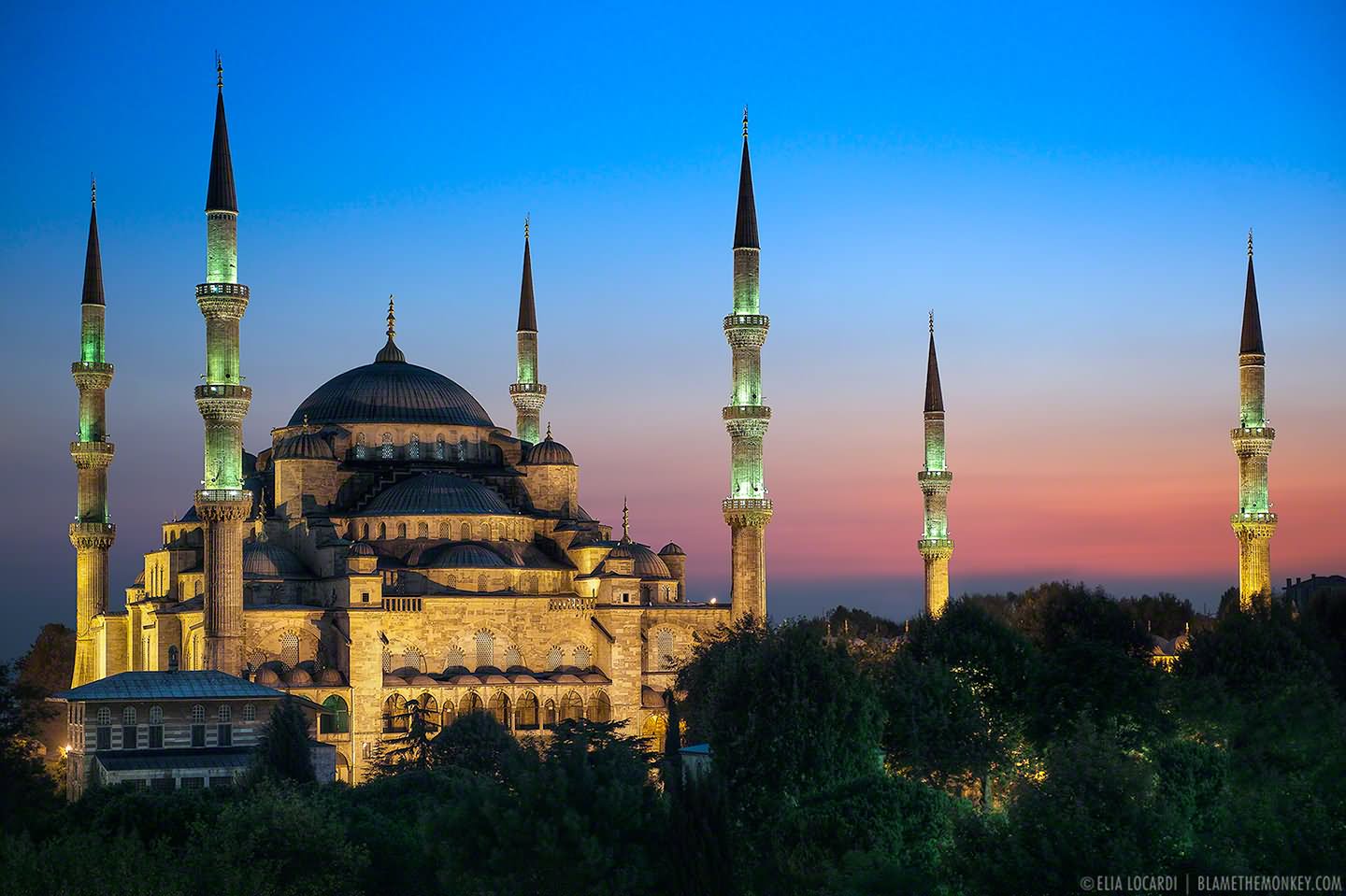 The Blue Mosque Istanbul At Dusk