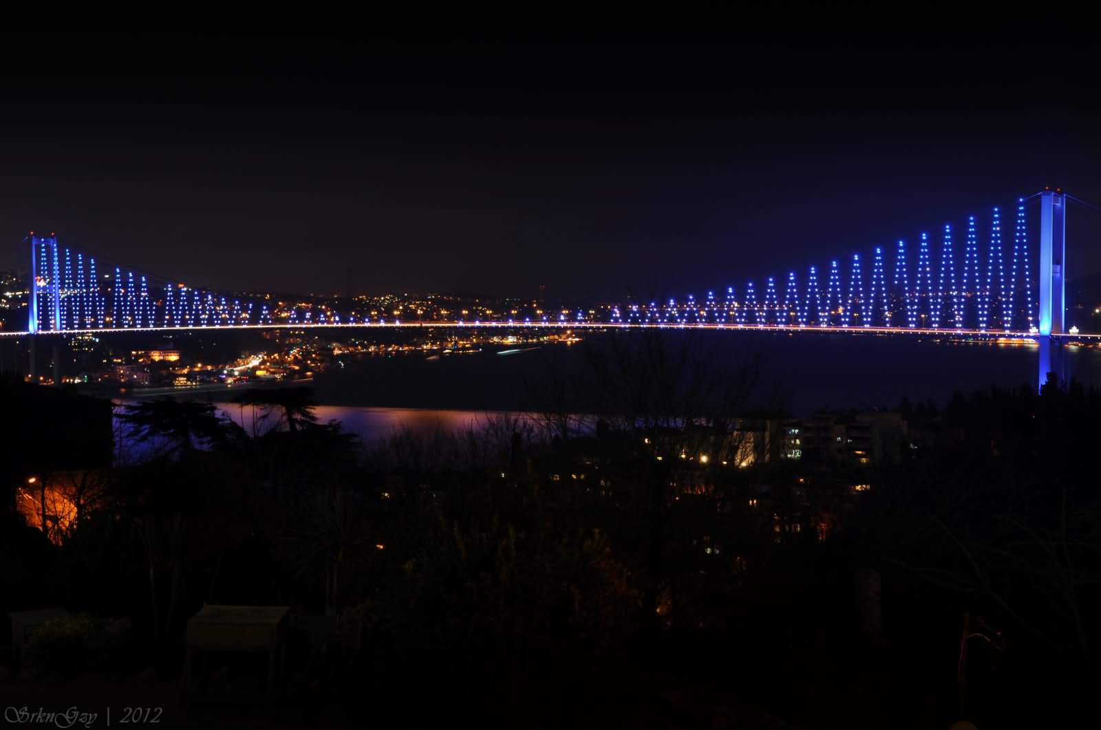 The Bosphorus Bridge At Night Image