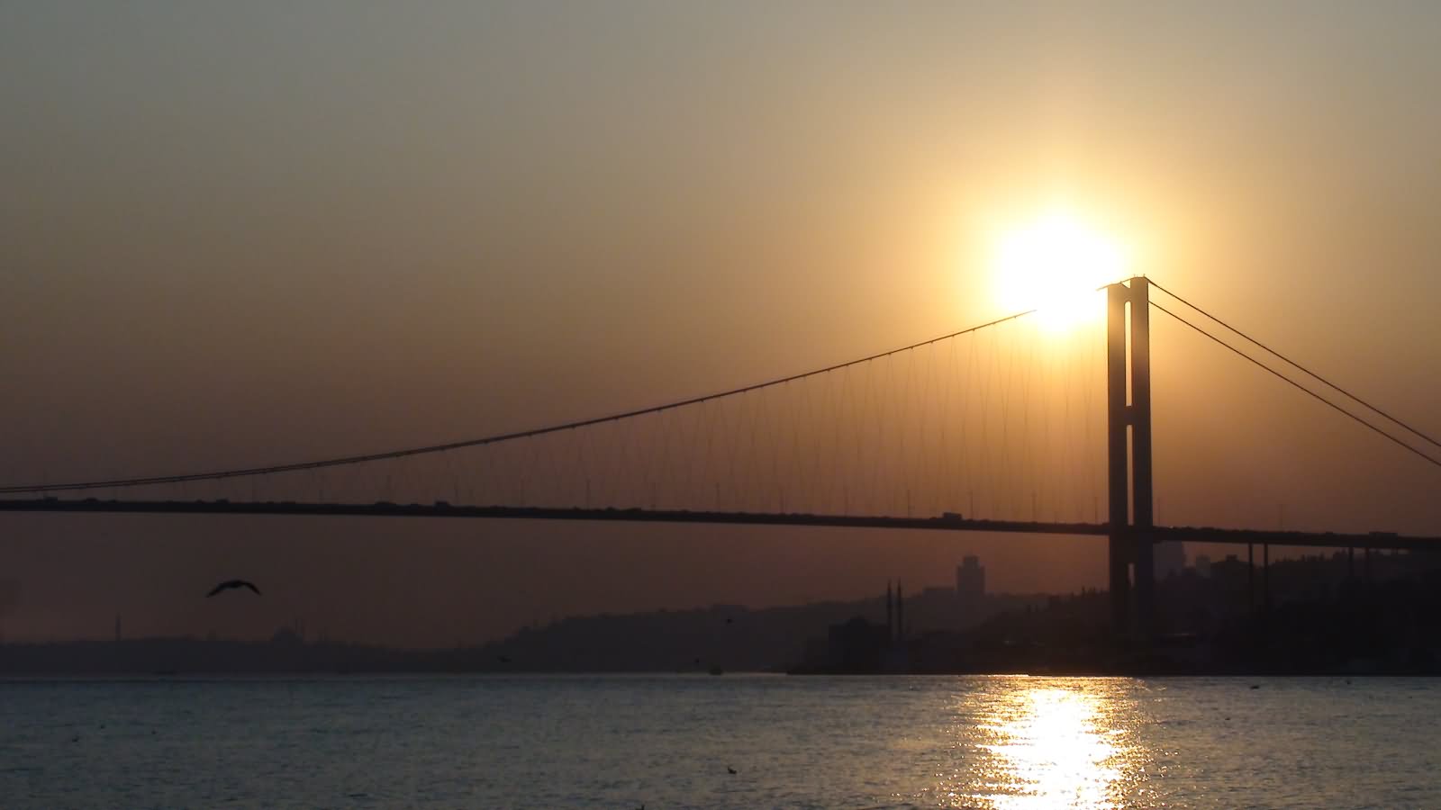 The Bosphorus Bridge In Istanbul During Sunset