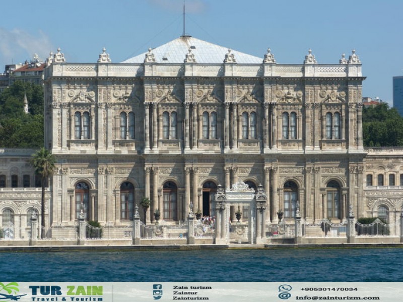 The Dolmabahce Palace View Across The River In Istanbul