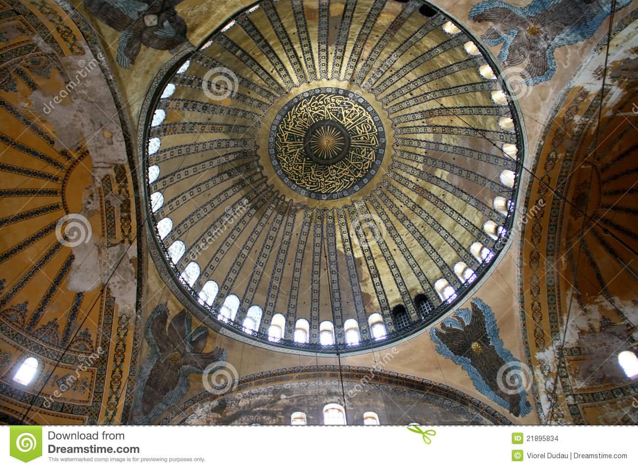 The Dome Inside The Hagia Sophia
