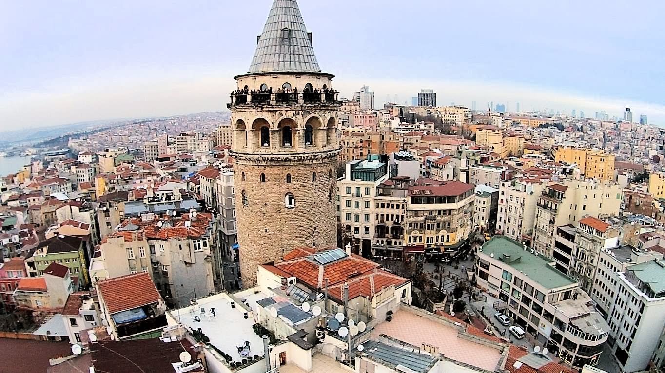 The Galata Tower And Galata City View