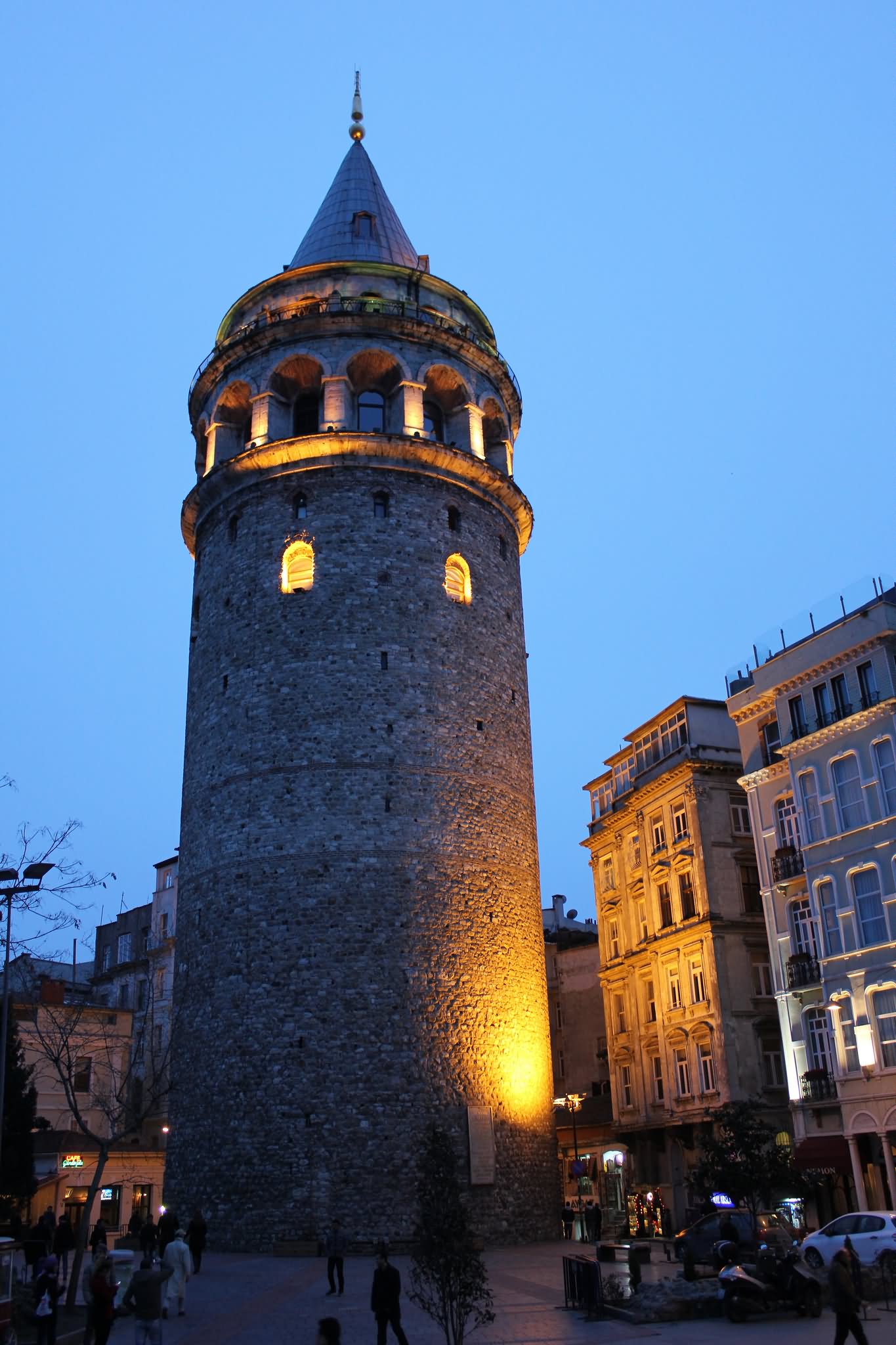 The Galata Tower At Night