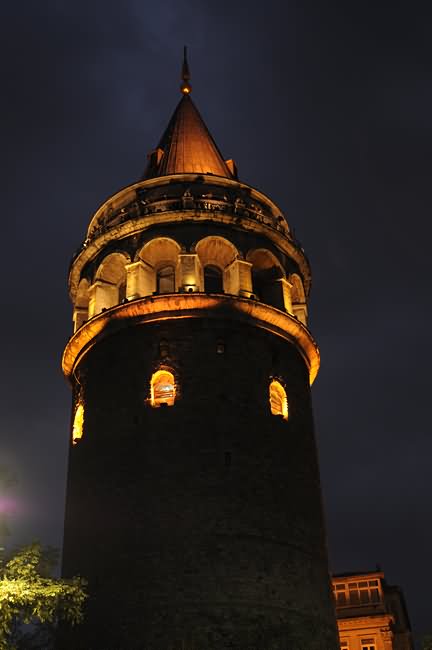 The Galata Tower Looks Amazing During Night