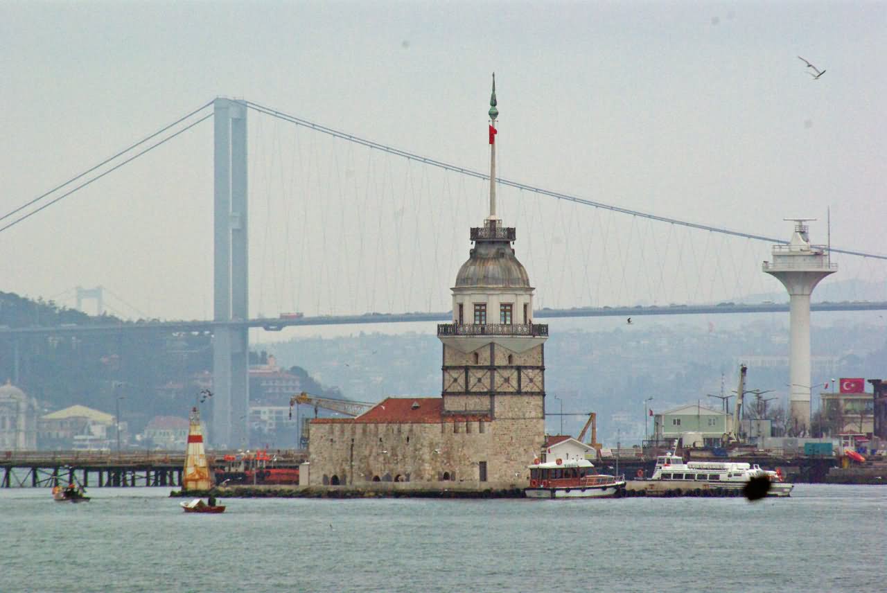 The Maiden's Tower View Across The Bosphorus River