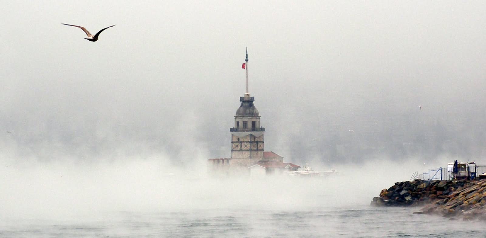 The Maiden's Tower View With Fog