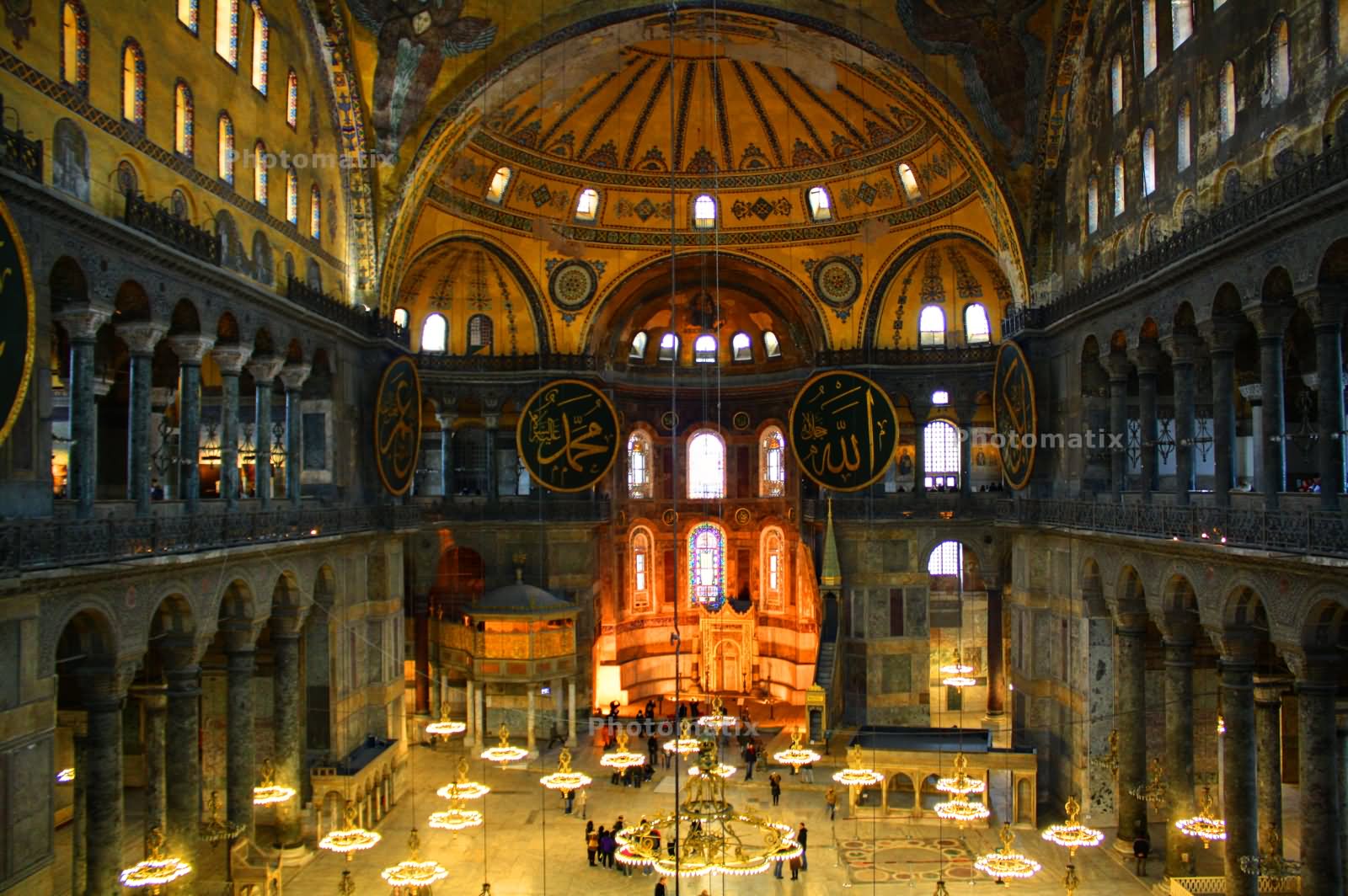 The Nave Inside The Hagia Sophia, Istanbul