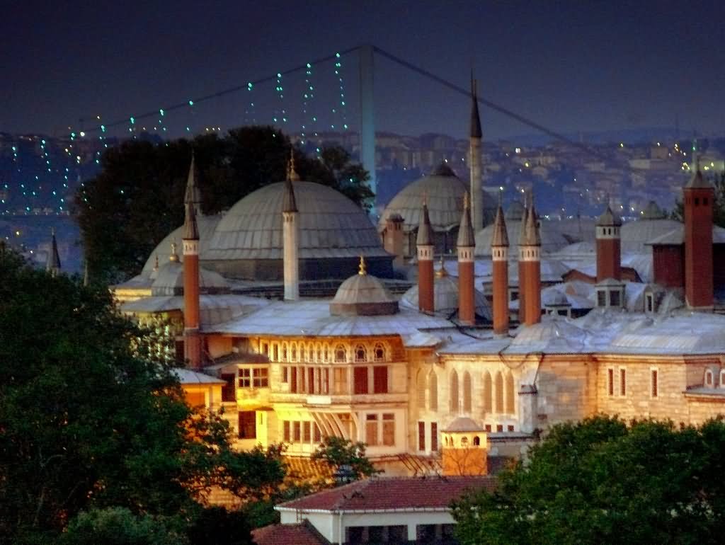 The Topkapi Palace At Dusk In Istanbul