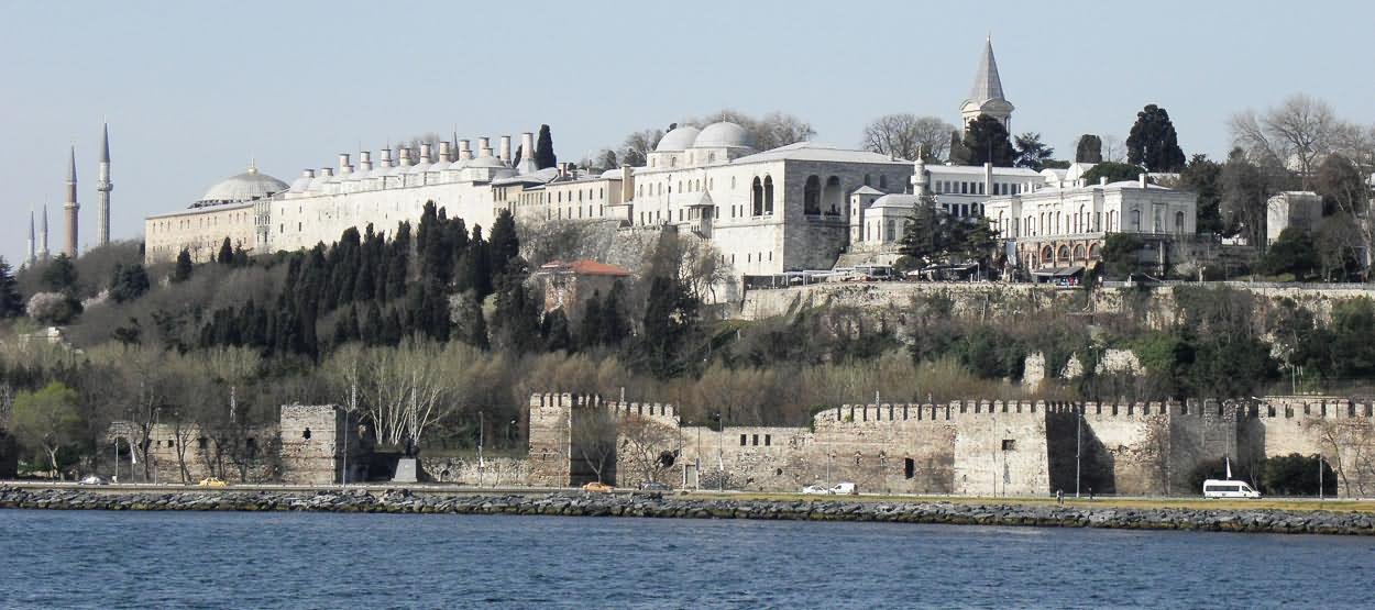 The Topkapi Palace View Across The Bosphorus River In Istanbul