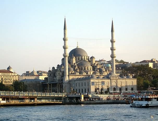 The Yeni Cami Mosque View Across The River