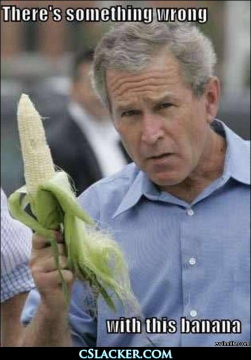 There's Something Wrong With This Banana Funny George Bush Meme Picture