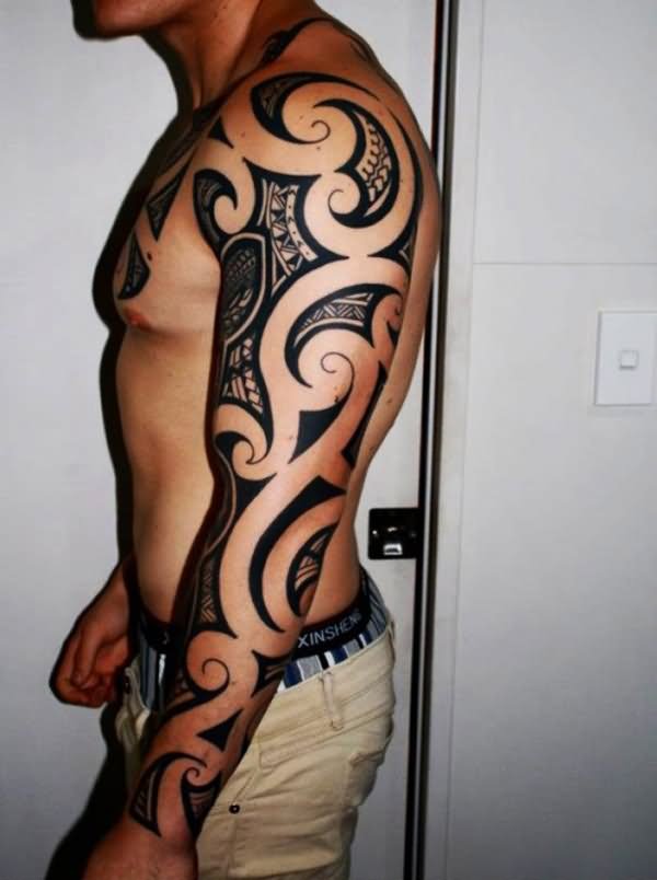 Tribal Half Sleeve Tattoo For Men
