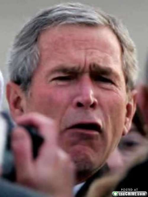 Very Sad Crying George Bush Face Funny Image