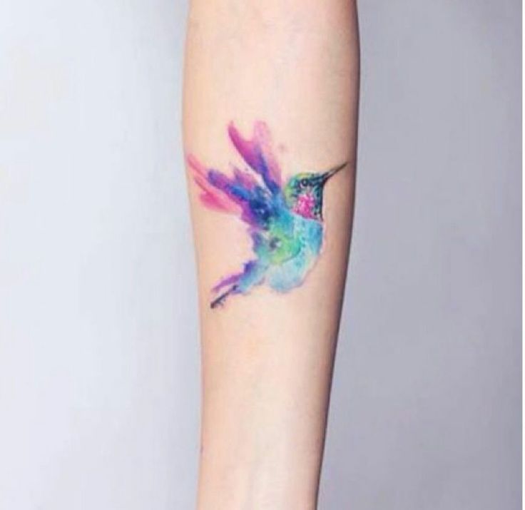 Watercolor Bird Tattoo On Forearm By AislingH