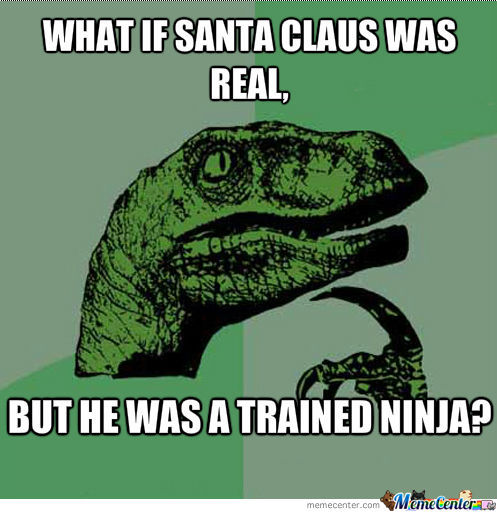 What If Santa Claus Was Real But He Was A Trained Ninja Funny Meme Image