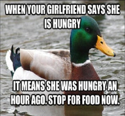 When Your Girlfriend Says She Is Hungry Funny Stop Meme Image