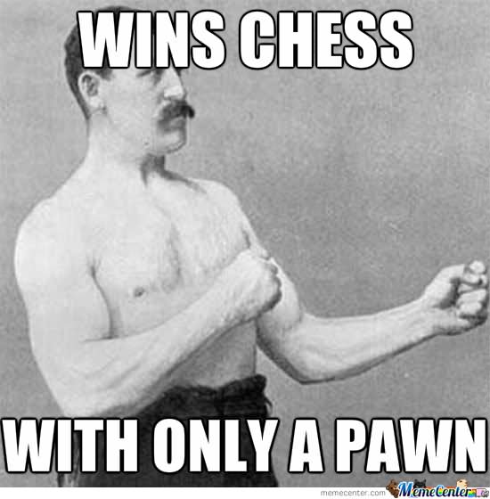 Wins Chess With Only A Pawn Funny Chess Meme Image