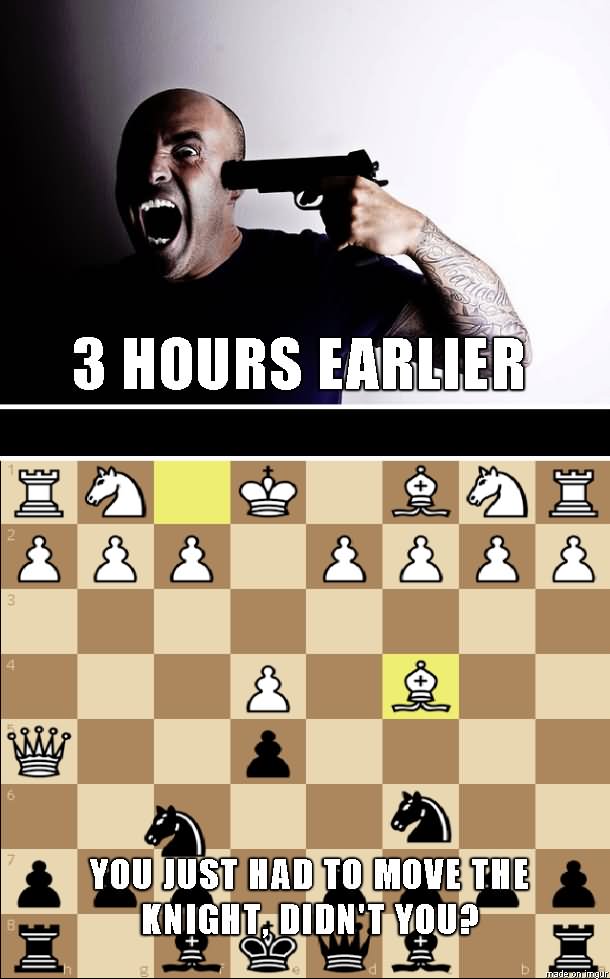 You Just Had To Move The Knight Didn't You Funny Chess Meme Image