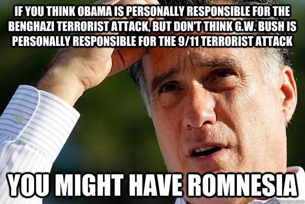 You Might Have Romnesia Very Funny George Bush Meme Picture