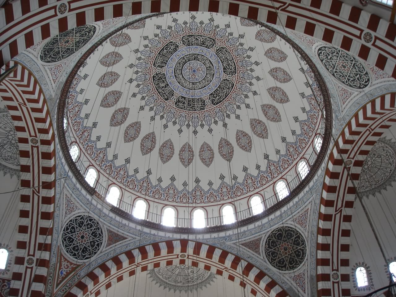 Adorable Dome Inside The Sehzade Mosque