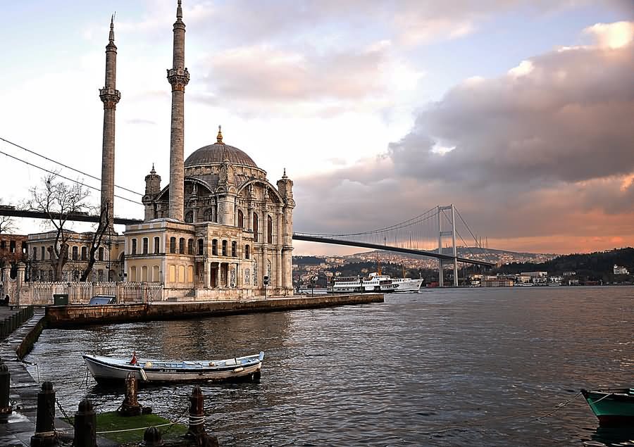 Adorable Sunset View Of The Ortakoy Mosque