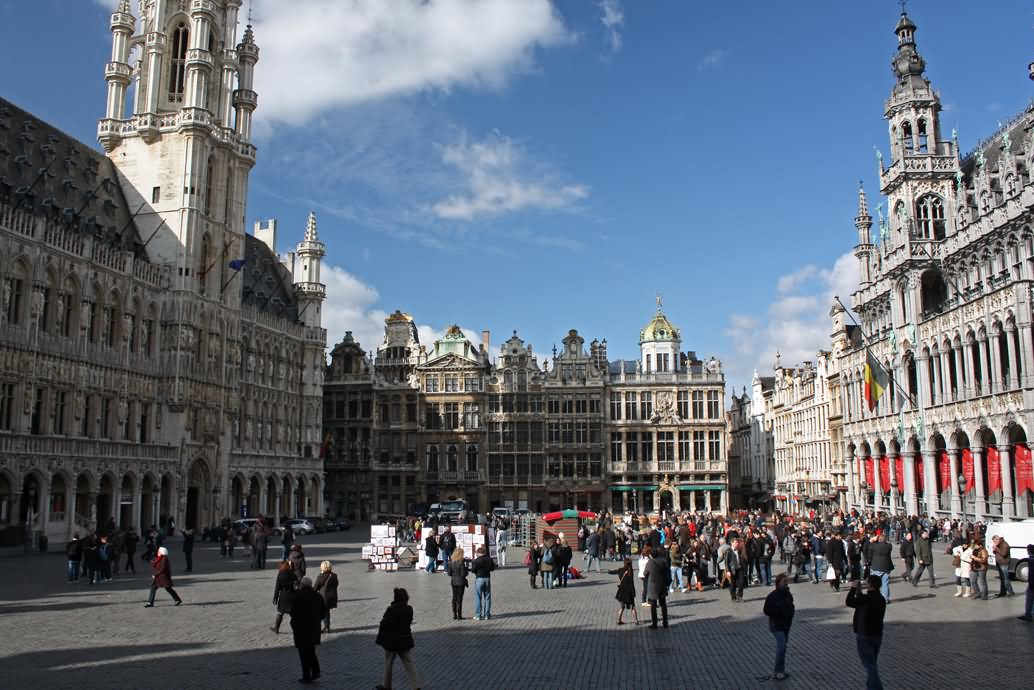 Adorable View Of The Grand Place In Brussels