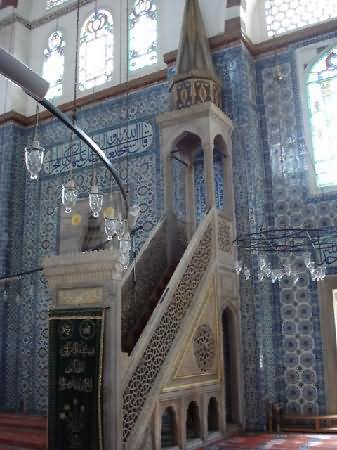 Altar Inside The Rustem Pasha Mosque In Istanbul