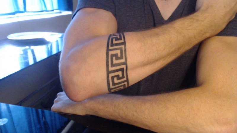 Attractive Band Tattoo On Right Forearm